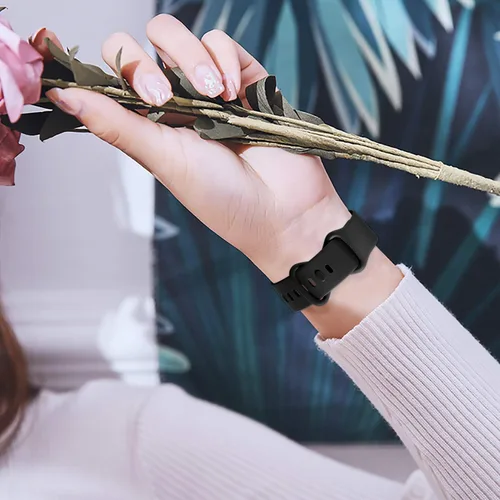Vista 9 de Getino Compatible con correas Fitbit Sense, Fitbit Versa 3, bandas para mujeres y hombres, accesorios de silicona deportiva de repuesto suave e