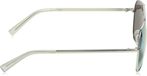 Vista 4 de Nautica N4636SP - Gafas de sol de aviador para hombre, color plateado mateazul espejo polarizado, 2.362in, Plata mateEspejo azul polarizado