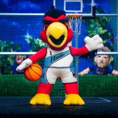 Vista 4 de Bleacher Creatures Atlanta Hawks Harry The Hawk Figura de Peluche de 10" - Una Mascota para Jugar o Exhibir