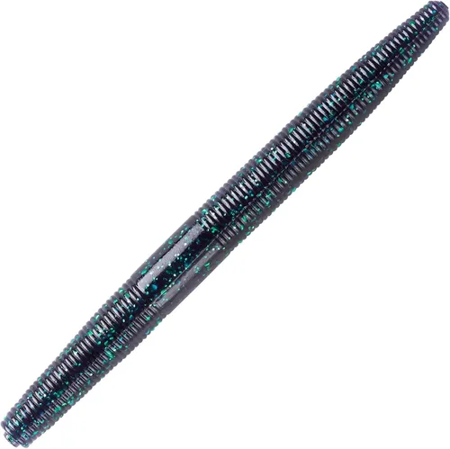 Vista 12 de Yum - Gusano de plástico blando Yum Dinger de 5 pulgadas, escamas azules y negras, 30 unidades Bicho Bama