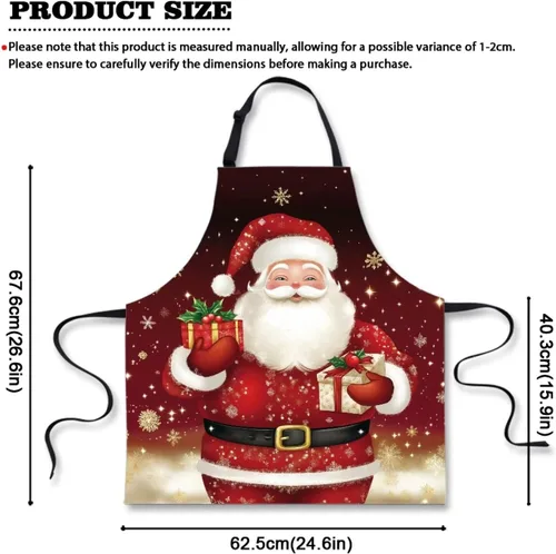Vista 113 de Dreaweet Delantal de cocina unisex con cuello ajustable de Navidad