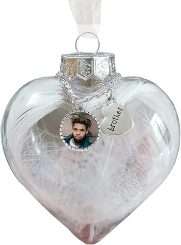 Vista 18 de Adornos de bola personalizados, árbol colgante de bola de fotos personalizada, bolas de decoración de Navidad, bola de adornos rellenables de plumas