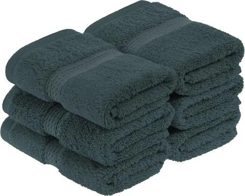 Vista 184 de Juego de 6 toallas de algodón egipcio Superior, incluye 2 toallas de baño, 2 toallas de mano, 2 toallas de cara/toallitas, ultra suaves de lujo
