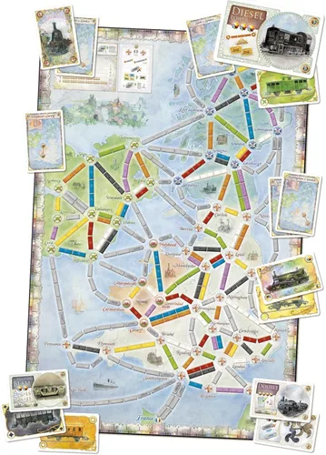 Vista 4 de Ticket To Ride Colección mapas volumen 5: juego de mesa Reino Unido