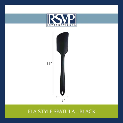 Vista 7 de RSVP International (ESP-WH) - Espátula de silicona favorita de Ela, negro, 11 pulgadas, silicona sin BPA, para raspar, voltear huevos, pasteles