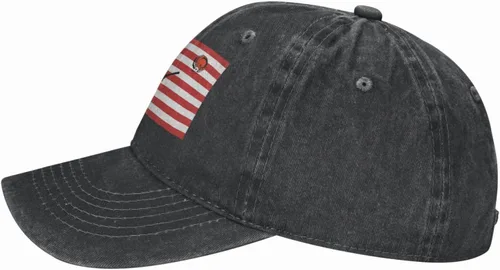 Vista 4 de Gorra de béisbol con diseño de bandera americana, para hombre y mujer, estilo vintage, ajustable