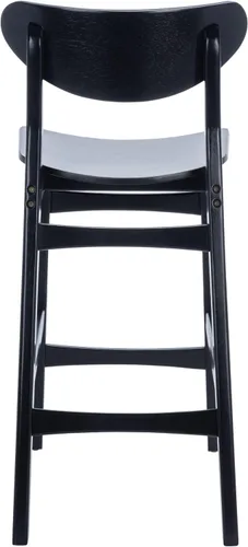 Vista 5 de SAFAVIEH Home Collection Thaxton Mid-Century Farmhouse - Taburete de mostrador negro de 26 pulgadas