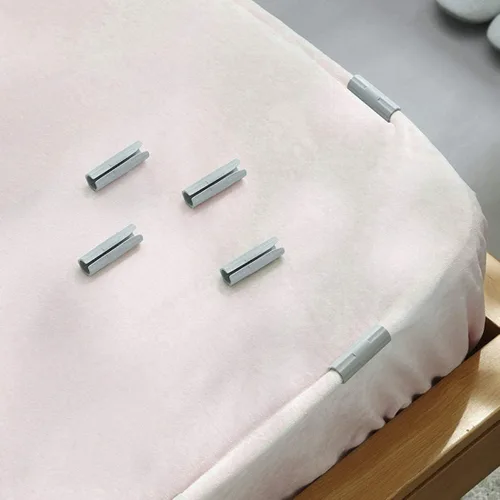Vista 4 de Kasom Sujetadores para sábanas mantienen las sábanas cómodas (10 piezas, azul)