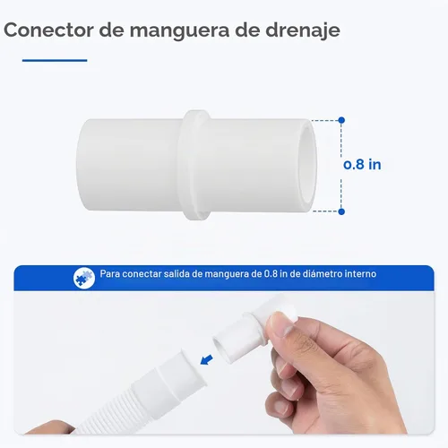 Vista 4 de Kit de extensión universal de manguera de drenaje de lavadora de 6 pies, manguera de drenaje flexible para lavadora, ajuste universal para todas