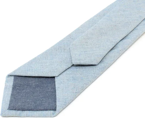 Vista 132 de Corbata delgada de algodón cambray para hombre, estilo desgastado texturizado - 2 1/2 pulgadas de ancho