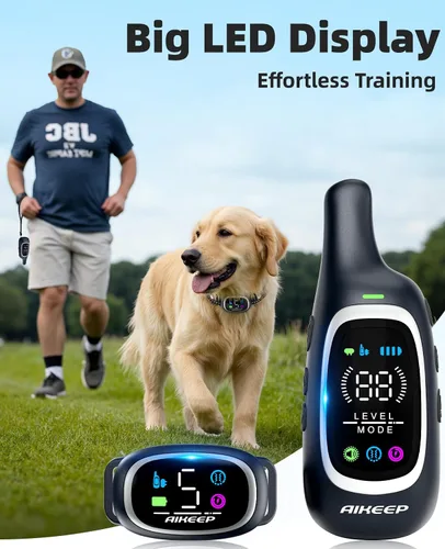 Vista 8 de Collar de Choque para Perros 2 en 1 y Collar Anti-Ladridos para Perros – Collar de Entrenamiento para Perros de 3300 Pies con Control Remoto, Collar