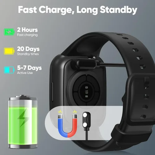 Vista 7 de Reloj inteligente para niños, no necesita aplicación/teléfono, pantalla táctil HD, rastreador de actividad física con frecuencia cardíaca, monitor