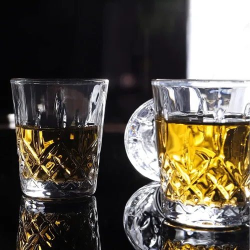 Vista 4 de JAIEF Vasos de chupito de tequila de 1.7 onzas con base pesada, vasos de cristal cordial (4)