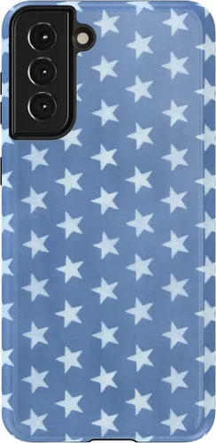 Vista 55 de Casely Funda para Galaxy S21 Here Comes The Sun Colorblock Sunset Diseño protector delgado esencial de doble capa Aquí viene el sol