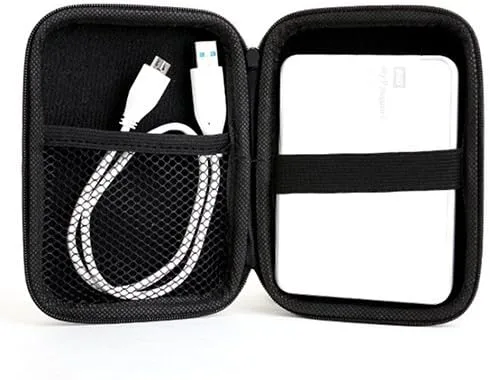 Vista 6 de Mini protector caso cubierta bolsa para 2,5 pulgadas USB disco duro externo HDD unidad de disco duro rojo