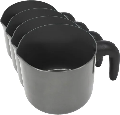 Vista 9 de IMUSA Olla de leche antiadherente de cerámica de 1.3 cuartos de galón con boquilla de vertido, cacerola de aluminio sin PFAS para café, salsas Gris