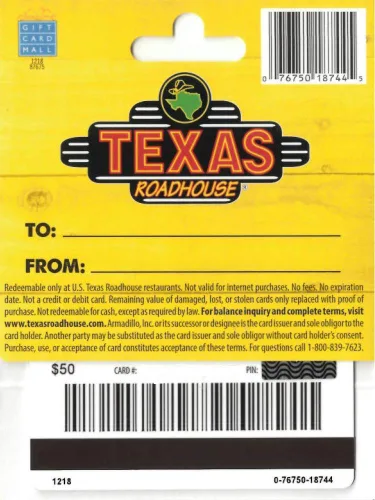 Vista 2 de Tarjeta de regalo Texas Roadhouse