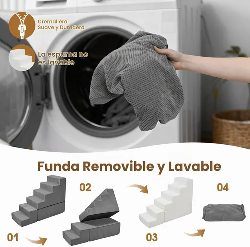 Vista 6 de Escalera para perros para camas altas de 30 pulgadas de alto