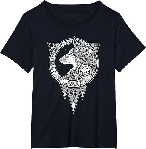 Vista 36 de Viking Fenris Wolf - Camiseta de mitología nórdica con símbolo de Fenrir Asphalt Grey