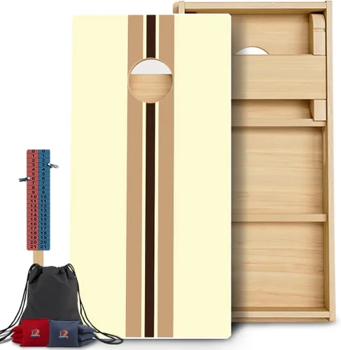 Vista 37 de CornholeGamesUSA Pro - Juego de tablas de Cornhole Fabricado en Estados Unidos Abedul báltico 3/4 Sin rebote Patas triples gruesas Dos