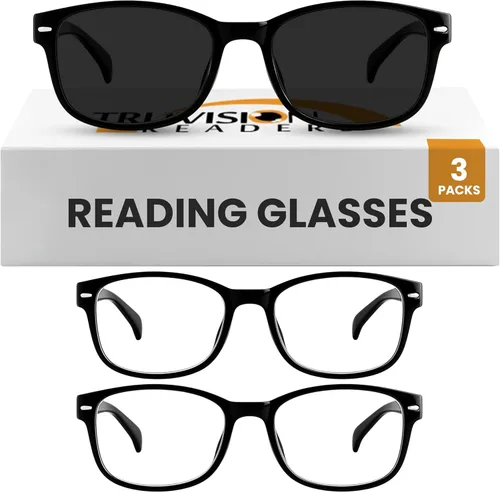 Vista 19 de TruVision 9505HP Reading Glasses - 1, 2, 3 Pack for Men & Women 9505 2 negro