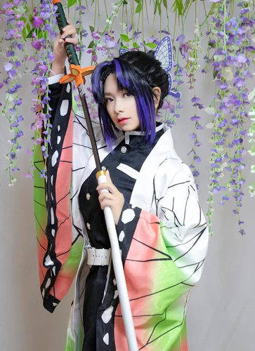 Vista 5 de colarm Shinobu Costume, Cosplay Suit, Shinobu Cosplay Uniform for Girls Kids Women, for for Halloween, Theme Party