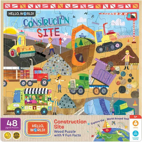 Vista 10 de Masterpieces Rompecabezas de 48 piezas de hechos divertidos para niños, rompecabezas de madera del arca de Noé, 12 x 12 pulgadas