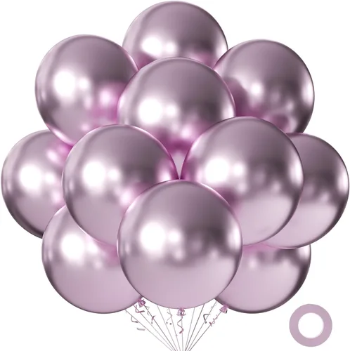 Vista 57 de KALOR Globos color morado ceniza de 18 pulgadas, 10 globos de látex mate, globos redondos grandes para bodas, baby shower, fiestas de cumpleaños