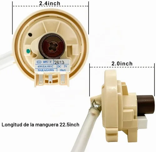 Vista 3 de Interruptor de presión de nivel de agua para lavadora JFQWLE 6501EA1001C 6501EA1001R