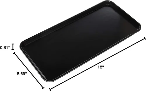 Vista 4 de Cambro 918MT110 - Bandeja de mercado de 9" x 18" de fibra de vidrio negra