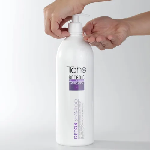 Vista 3 de Tahe Champú Anticaspa Detox con Aceites Esenciales Cítricos y Mentol Natura, 33.8 fl oz