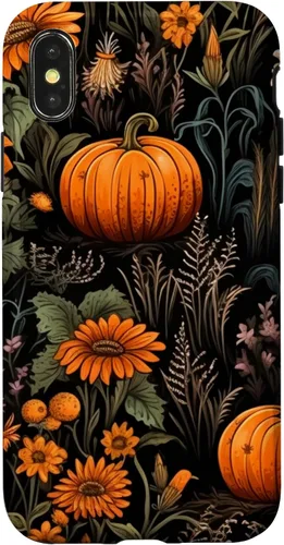 Vista 5 de iPhone 16 Autumn Flower Fall Halloween Spooky Pumpkin Floral Themed Case