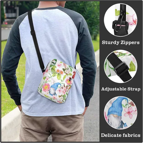 Vista 6 de Daisies Messenger Bag for Women Men Side Bag for Travel Workout