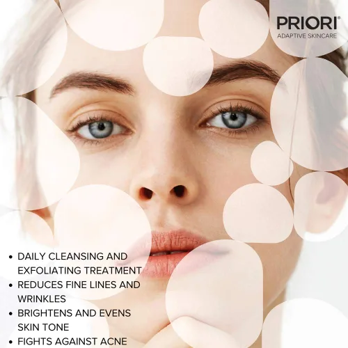 Vista 4 de PRIORI Skincare Limpiador facial activo con CoQ10 para limpieza profunda, refinación de poros, hidratante antioxidante, lavado facial con ácido