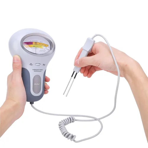 Vista 7 de Probador de calidad del agua, probador eléctrico de piscina PC-102B CL2 y probador para piscina, spa, analizador de calidad de agua con sonda, kit