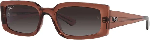 Vista 2 de Ray-Ban Gafas de sol cuadradas RB4395 Kiliane para mujer, Transparente MarrónGris Gradient Polarizado