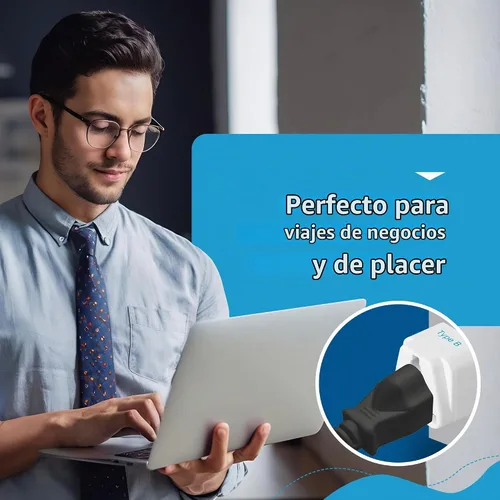 Vista 8 de Adaptador de conexión universal a tierra Ceptics Alemania/Francia (SCHUKO) - Tipo E/F