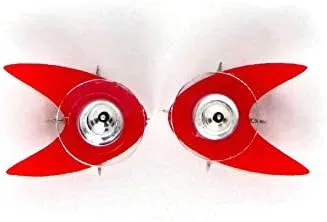 Vista 4 de Retro Red Boomerang Stud Earrings, Atomic 50s Acrylic Studs, Mid Century Modern Celestial Earring