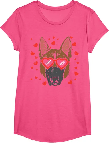 Vista 66 de Camiseta de regalo para perro con cara de pastor alemán, Negro, S