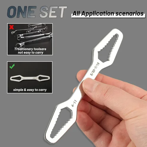 Vista 6 de Llave universal de acero al carbono, 0.157-0.433 in, ajustable, cromada