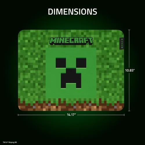 Vista 7 de Razer Gigantus V2 Minecraft Edition - Alfombrilla de mouse suave para juegos para velocidad y control
