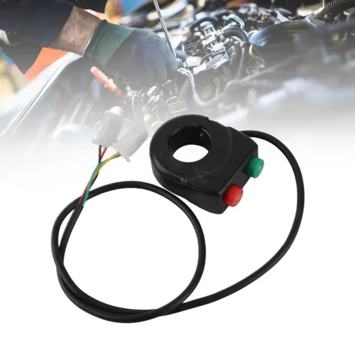 Vista 2 de 2 en 1 Faros delanteros de motocicleta Interruptor de encendido/apagado de bocina, interruptores de botón de control de agarre para motocicleta