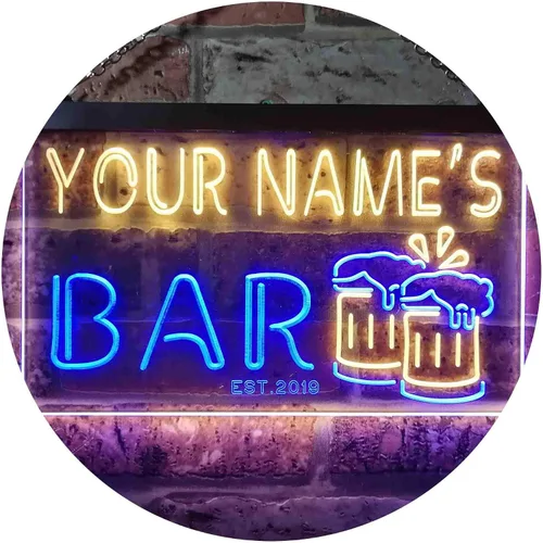 Vista 15 de ADVPRO Letrero de neón LED personalizado con texto en inglés «Your Name Est Year» (12 x 8.5 pulgadas) st4s32-w1-tm-b