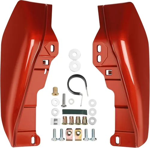 Vista 13 de HR3 Auburn Sunglo & Black Hole con escudo térmico de aire con marco medio deflectores compatibles con 2019 CVO Limited FLHTKSE Adecuado para Harley