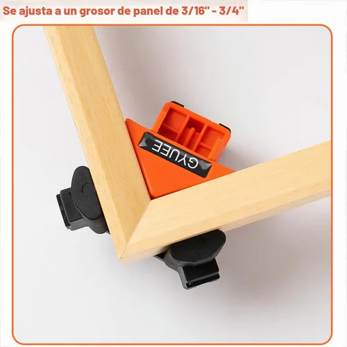 Vista 7 de Abrazaderas angulares de 90 grados, clip de esquina para carpintería, fijador de clip de ángulo recto, juego de 4 herramientas de abrazadera