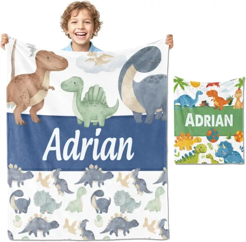 Vista 9 de Manta de bebé personalizada con nombre, manta de nombre personalizado para niños, mantas de franela suave en Pascua, regalos personalizados de bebé