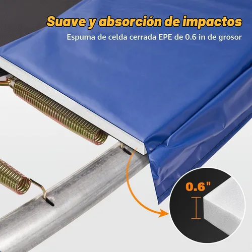 Vista 5 de ExacMe Almohadilla de repuesto para trampolín de 16, 15, 14, 13, 12, 10, 8 pies, cubierta de resorte de seguridad impermeable, almohadilla de marco
