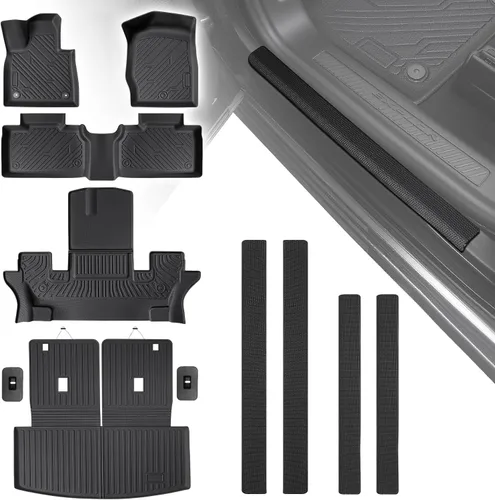 Vista 15 de TAPTES Alfombrillas de Piso para Tesla Model S 2019, 2018, 2017, 2016, 2015, Premium Para Todo Clima Antideslizantes Impermeables Forros de Piso