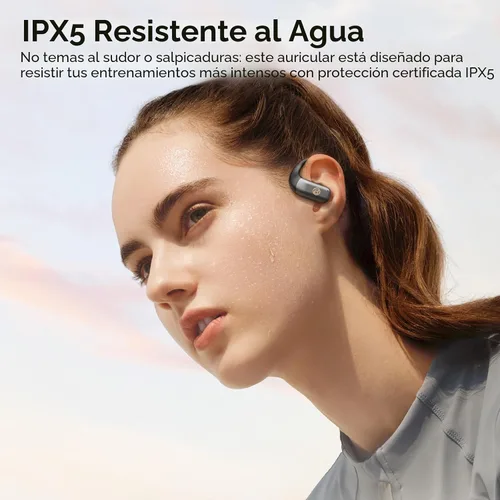 Vista 2 de BUGANI Auriculares de oreja abierta, auriculares inalámbricos Bluetooth 5.4 con tiempo de reproducción de 60 horas, micrófono con cancelación