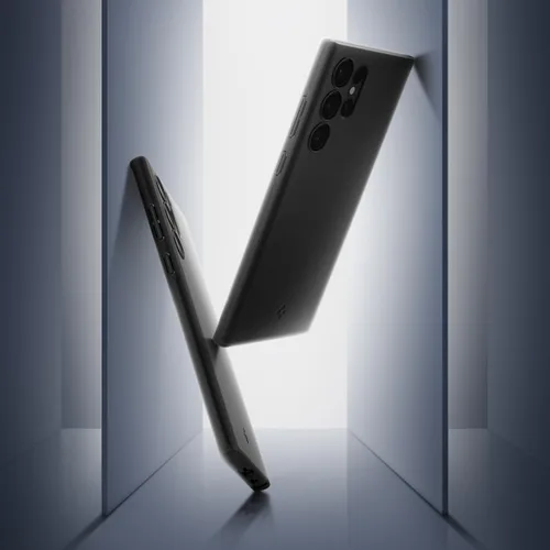 Vista 3 de Spigen Funda fina diseñada para Galaxy S24 Ultra (2024) [carcasa dura] [protección de grado militar] - negro